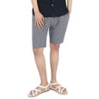 Plus Size Drawstring-waist Striped Shorts