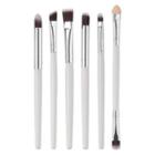 Set Of 6: Makeup Brush White - One Size
