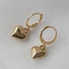 Heart Drop Earring 1600 - 1 Pr - Gold - One Size