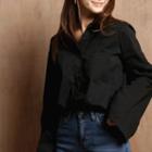Wide-sleeve Shirt Black - One Size