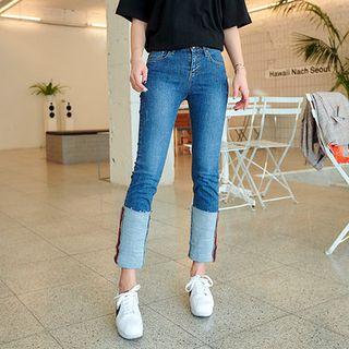 Roll-up Washed Skinny Jeans