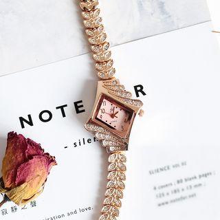 Embellished Irregular Shape Bracelet Watch As Shown In Figure - One Size