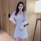 Off-shoulder Dress White - One Size