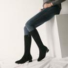 Heeled Suedette Tall Boots