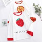 Fruit Applique Long-sleeve T-shirt