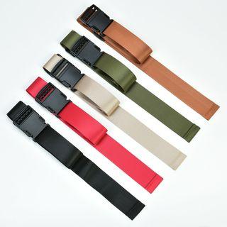 Plastic Buckle Plain Canvas Belt