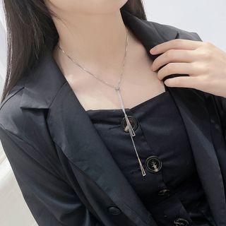 Triangle Pendant Stainless Steel Necklace 1 Pc - Silver - One Size