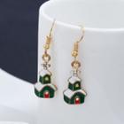 House Drop Earring 1 Pair - Red & Green - One Size