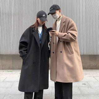 Couple Matching Double Breasted Woolen Coat