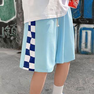 Checkered Panel Shorts