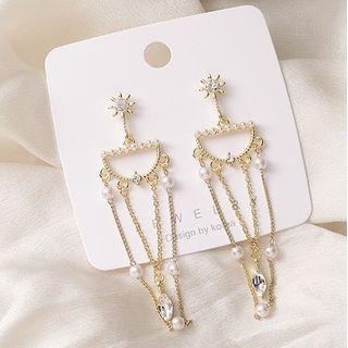 Faux Pearl Drop Earring 1 Pr - Gold - One Size