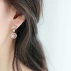 Rhinestone Drop Earring 1 Pair - Earrings - Crown & Circle - One Size