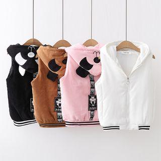 Panda Embroidered Corduroy Vest