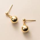 Round Drop Earring 1 Pair - Gold - One Size