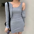 Sleeveless Mini Dress / Light Jacket