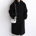 Hooded Zip Coat Black - M