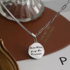 Disc Pendant Sterling Silver Necklace Long - Silver - One Size