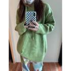 Knit Hoodie Green - One Size
