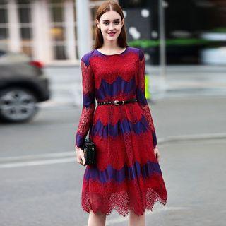 Lace Midi A-line Dress