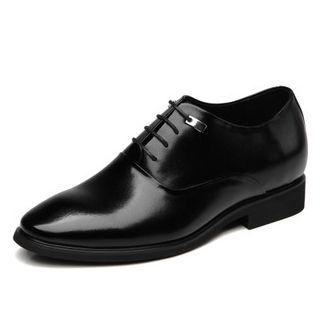 Genuine Leather Hidden Wedge Oxfords
