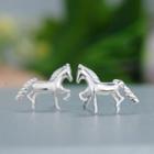 925 Sterling Silver Horse Stud Earring Silver - One Size