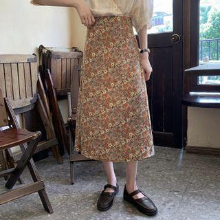 Short-sleeve Lace Trim Blouse / Skirt