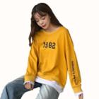 Mock Two Piece Numbering Sweatshirt