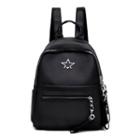 Star Accent Nylon Backpack Black - One Size