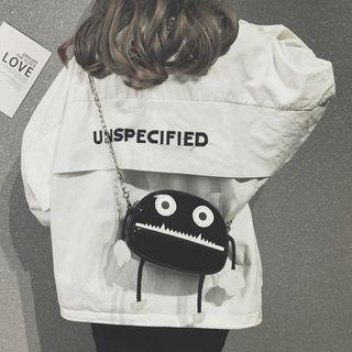 Cartoon Faux Leather Zip Crossbody Bag