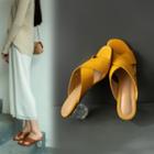 Transparent-heel Slide Sandals