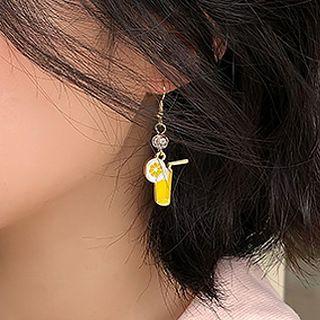 Non-matching Glaze Lemon Drinks Starfish Dangle Earring Starfish - 1 Pair - One Size