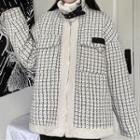 Couple Matching Houndstooth Fleece Jacket