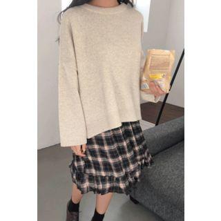 Tie-back Wool Blend Sweater