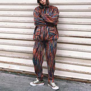 Printed Zip Hoodie / Harem Pants