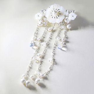 Floral Pearl Crystal Hair Pin