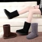 Fleece-lined Mid Calf Boots