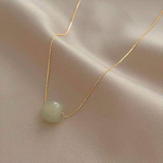 Geometry Necklace Gold & Light Green - One Size