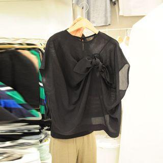 Bow-detail Short-sleeve Blouse