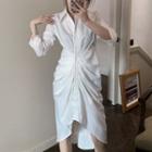 Long-sleeve Sheath Shirtdress