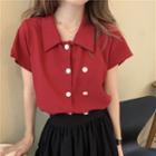 Short-sleeve Button Detail Shirt