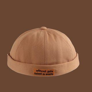 Lettering Embroidered Brimless Hat