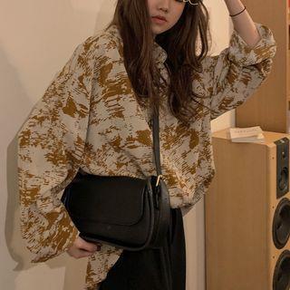 Printed Shirt Brown & Beige - One Size