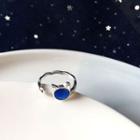 Cat Glaze Open Ring 1 Piece - Blue & Silver - One Size