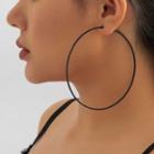 Hoop Drop Earring 3 Pair - Black - One Size