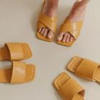 Square-toe Sandals In 3 Types