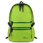 Contrast-trim Zip Canvas Backpack