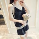 Set: Lace Trim Camisole + Undershorts
