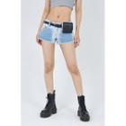 Low-rise Fringe-hem Denim Shorts