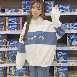 Lettering Fleece Sweatshirt White - One Size