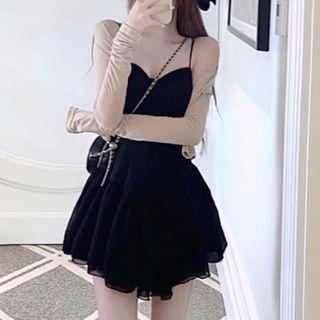 Spaghetti Strap Mini Dress / Cropped Cardigan / Set
